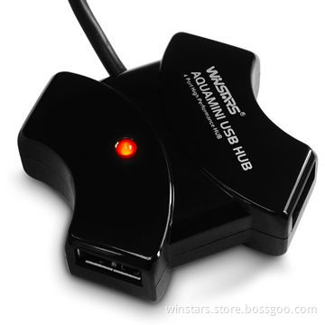 4-port USB2.0 Hub, Supports Data Transfer Rate of Up to 480Mbps